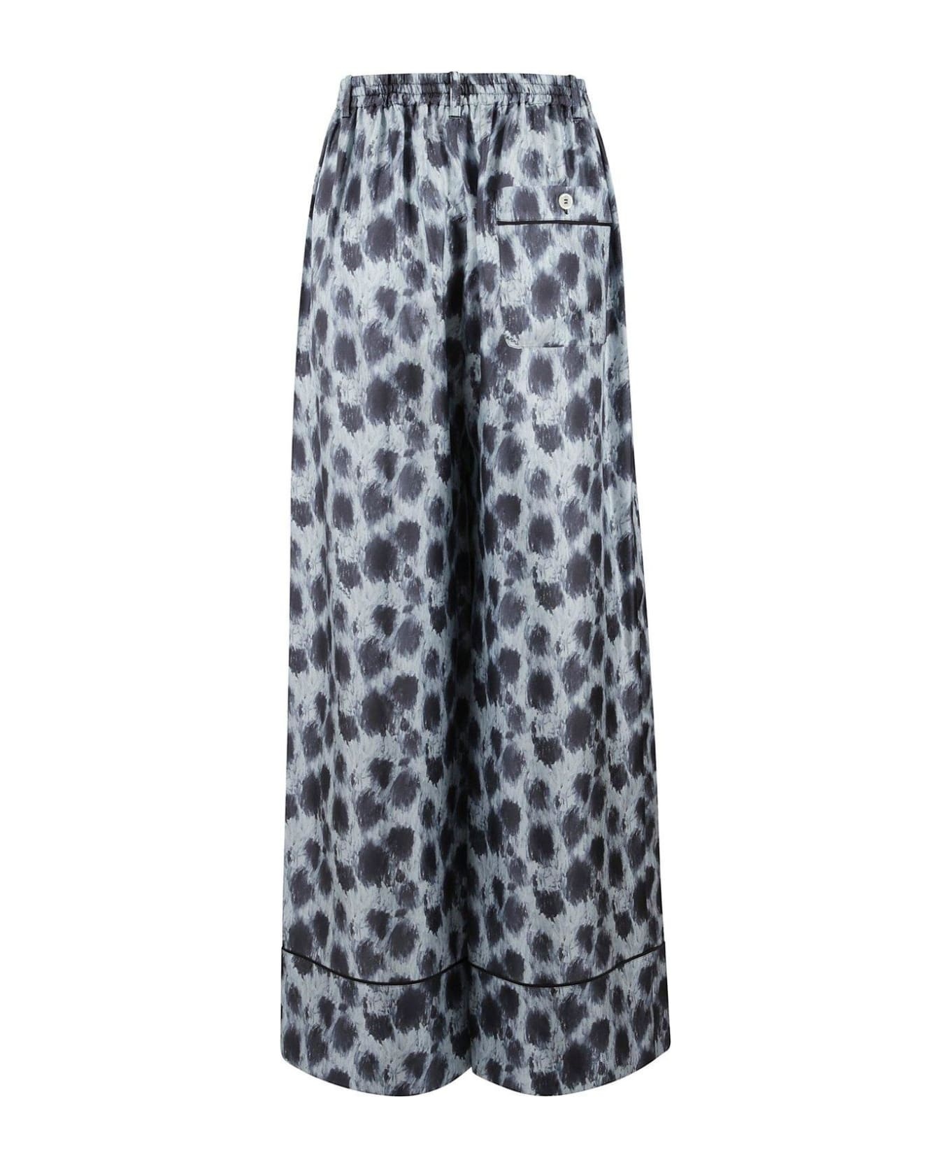 Abstract Printed Wide-leg Trousers - 2