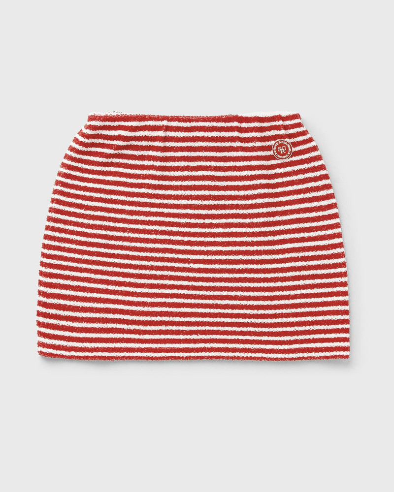 Serif Logo Striped Terry Aline Skirt 1