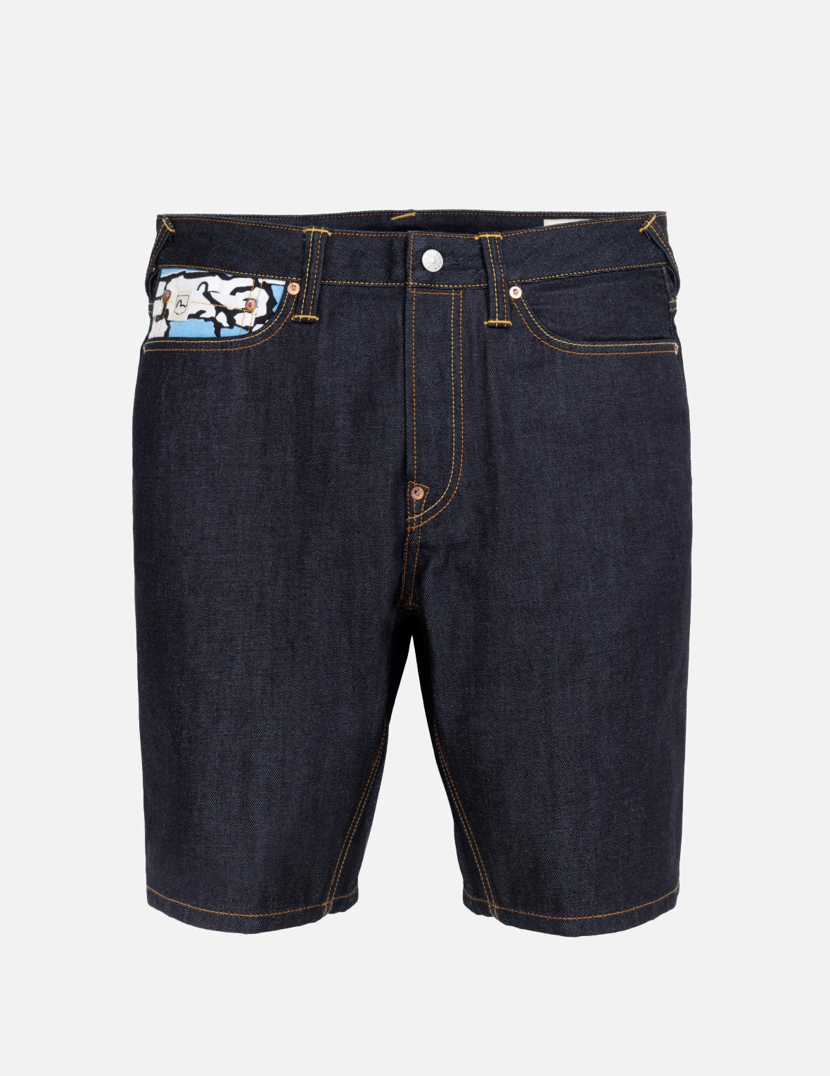 Ishigaki Camouflage Inserted Daicock Regular Fit Denim Shorts - 1