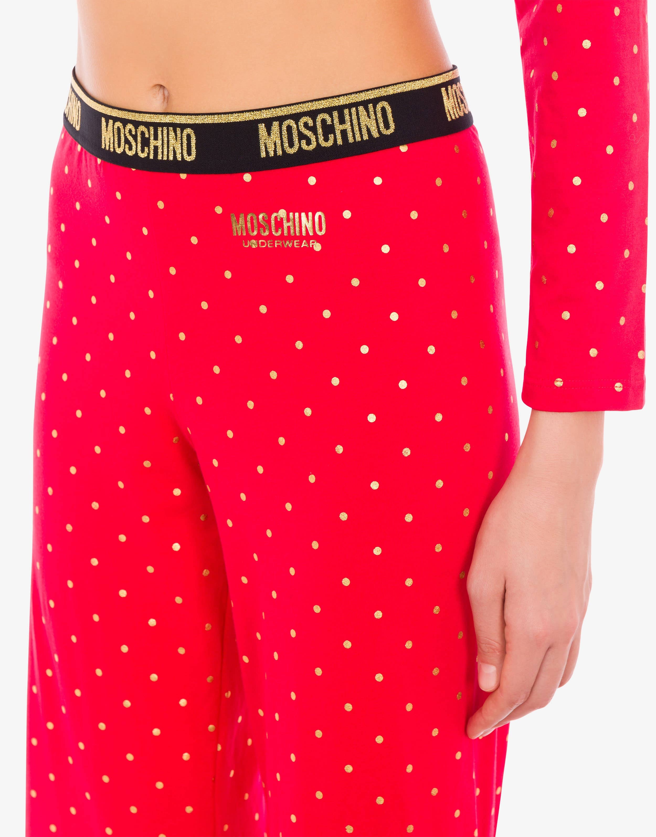 POLKA DOTS STRETCH JERSEY PYJAMAS - 5