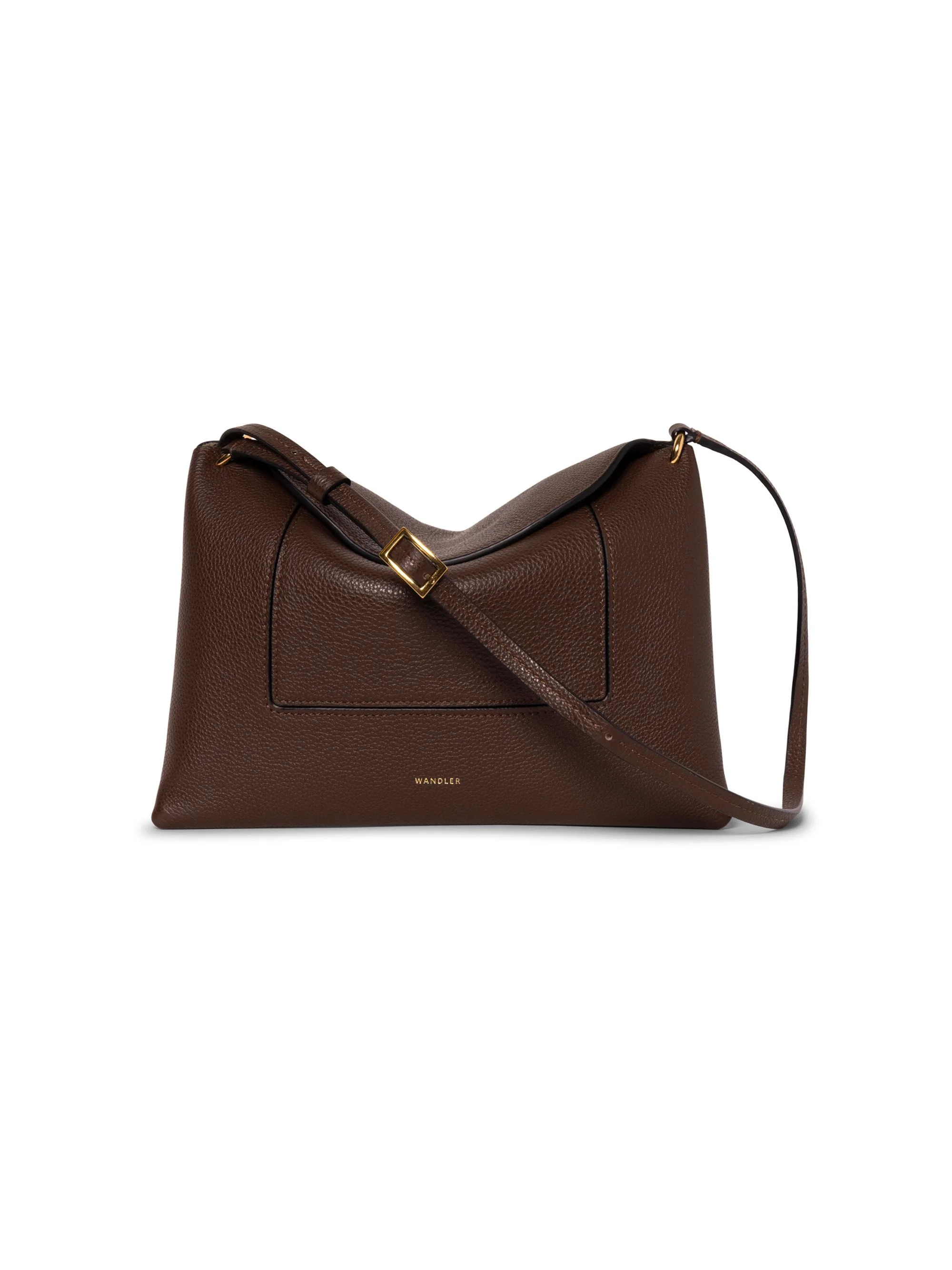 Women's Penelope Slouch Leather Shoulder Bag - Coffee Crust - 1