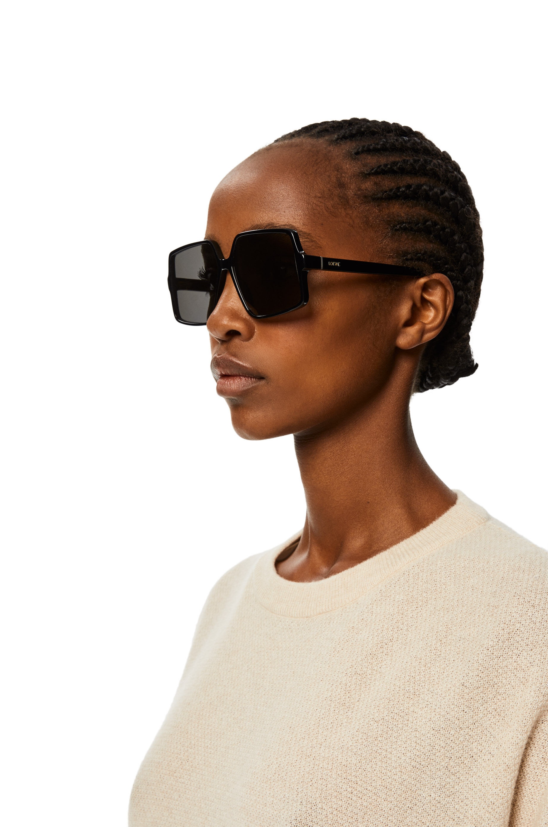 Thin acetate pentagon sunglasses - 2