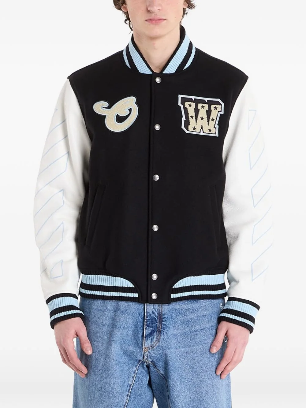 Star Logo Lea bomber jacket - 1