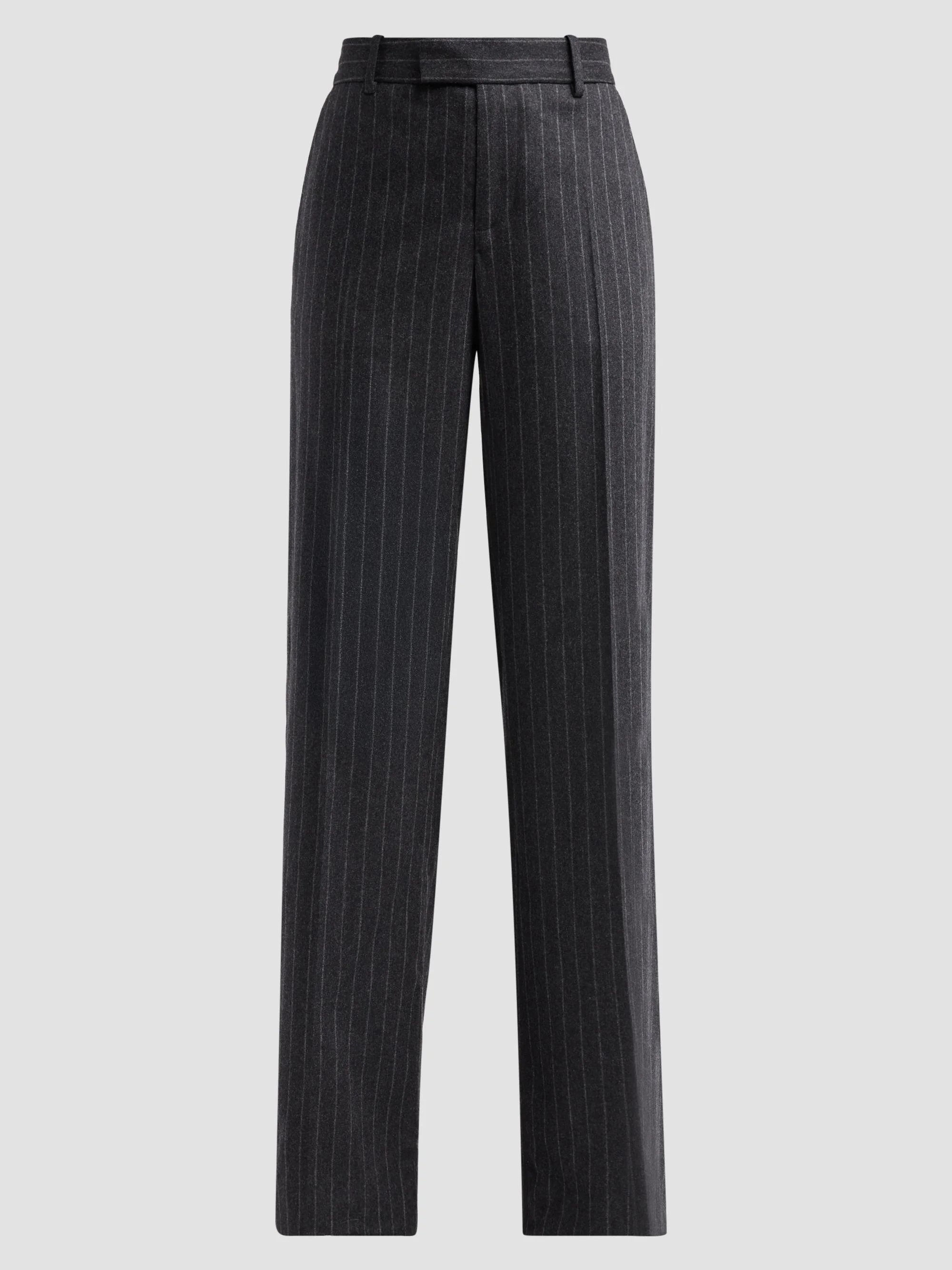 Women's Bethany Pinstripe Wool Pants - Dark Charcoal Pinstripe - 1