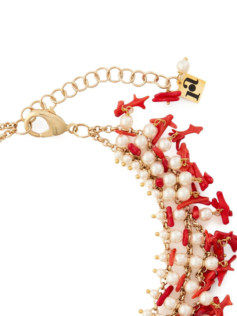 Rosantica coral pearl necklace outlook