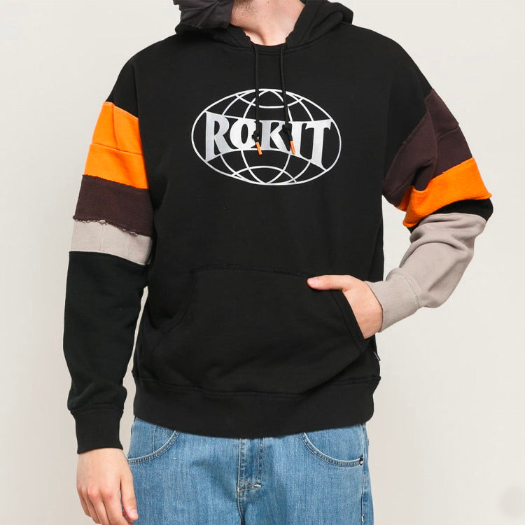Men's Converse x Rokit Pullover Crossover Splicing Black 10019279-A01 - 3