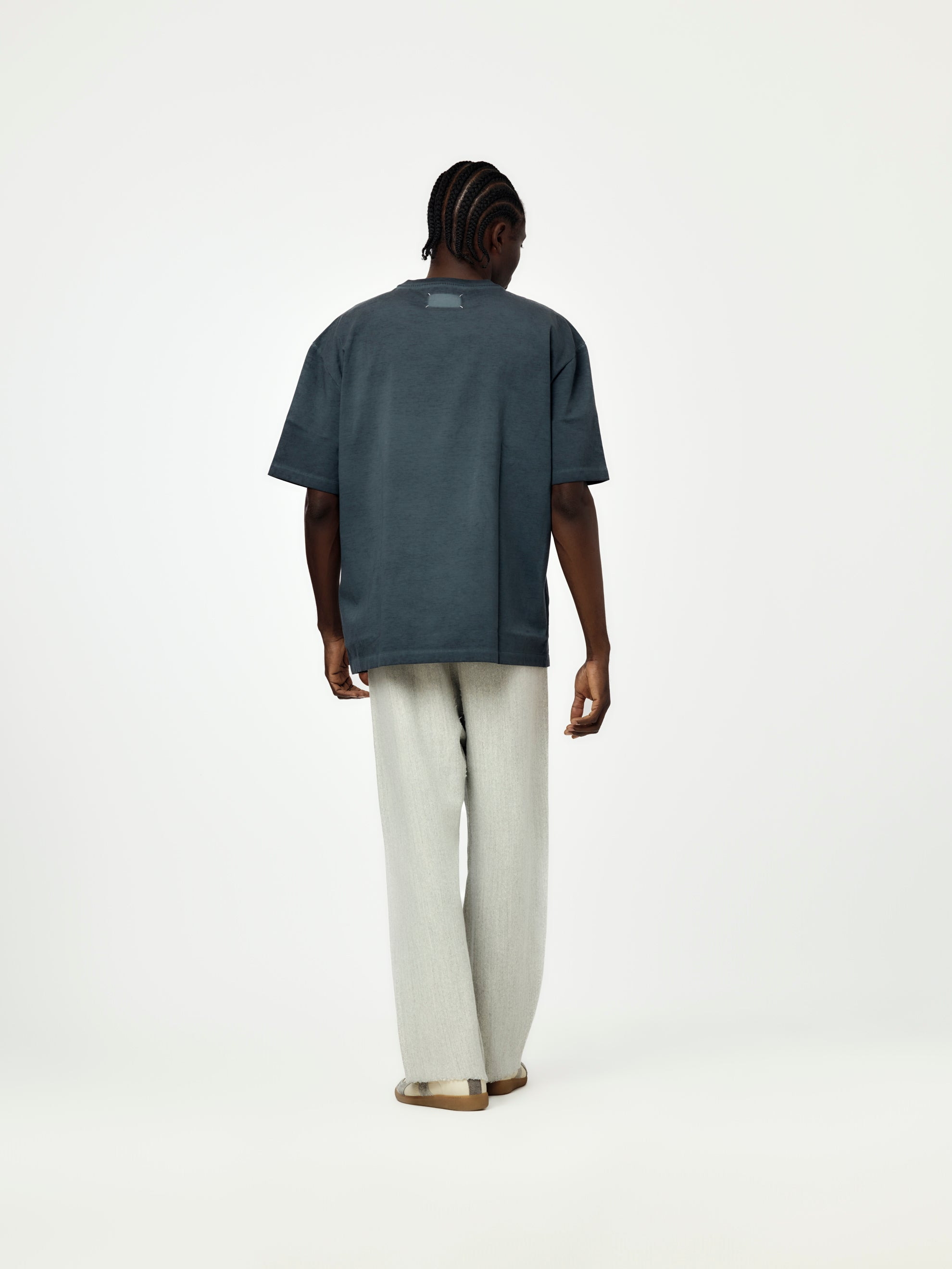 RECARDED YARN FLEECE PANTS (GREY MELANGE) - 5