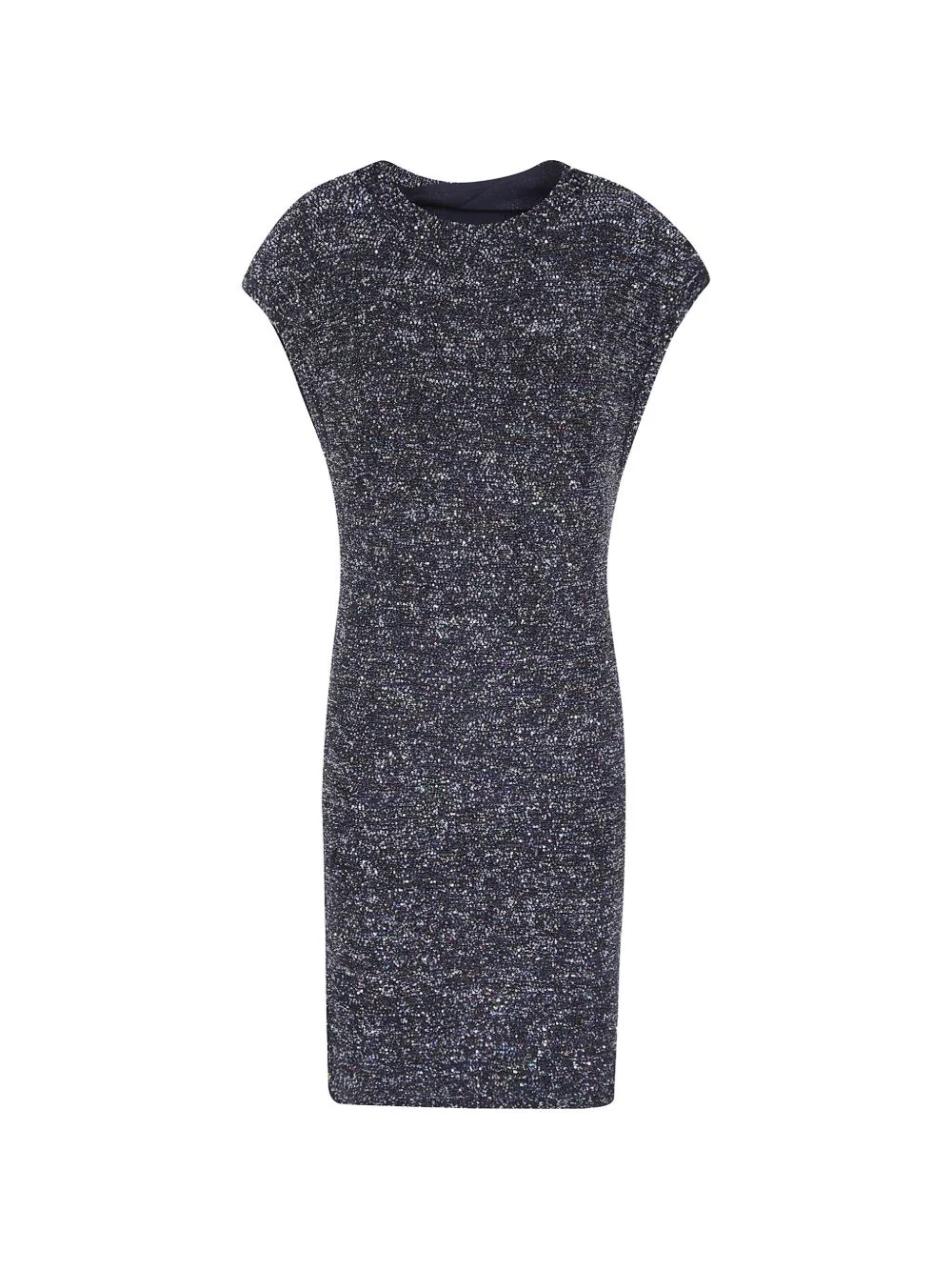 sequin-embellished cap-sleeve midi dress - 1