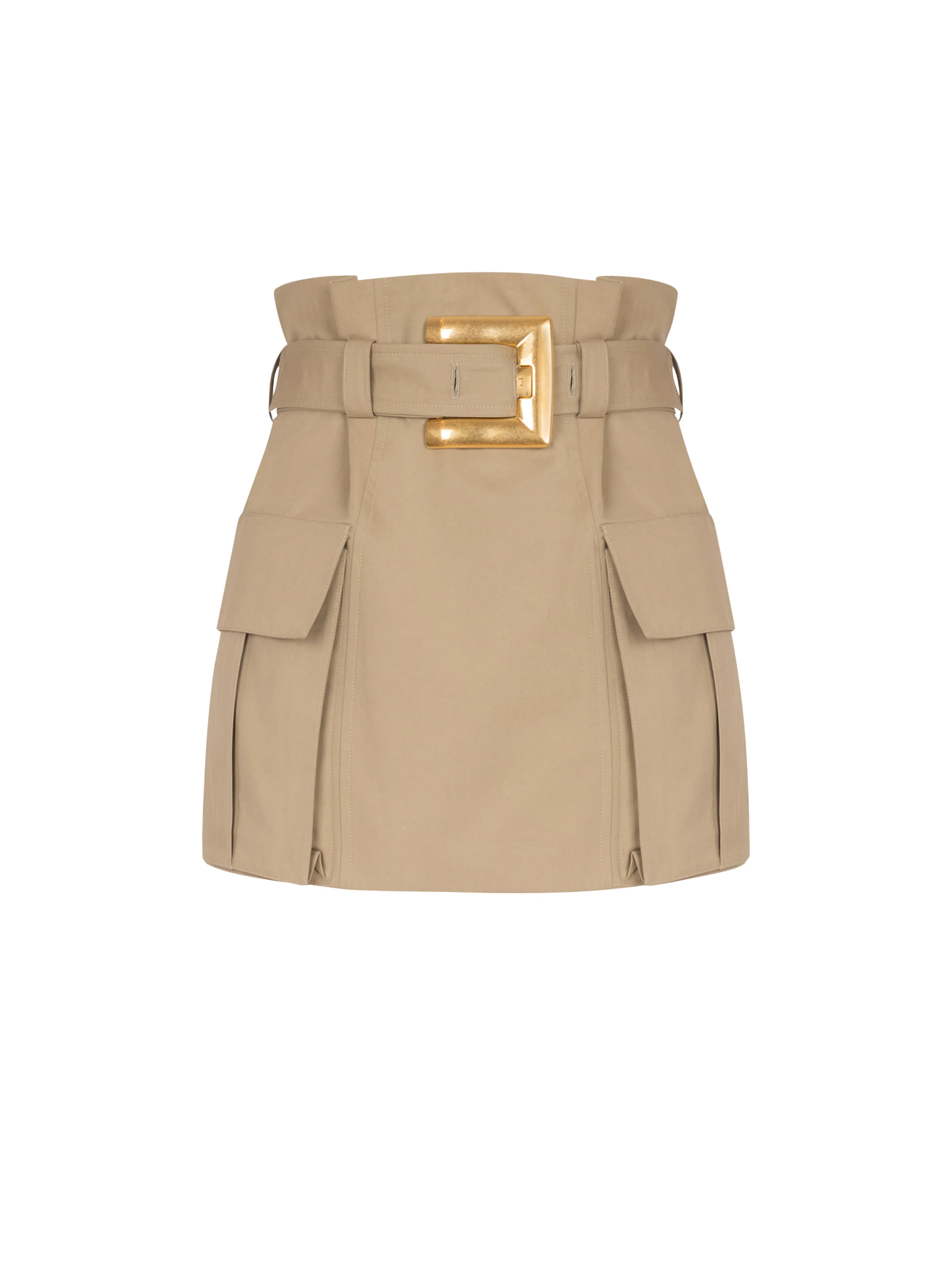 High-waisted gabardine skirt - 1