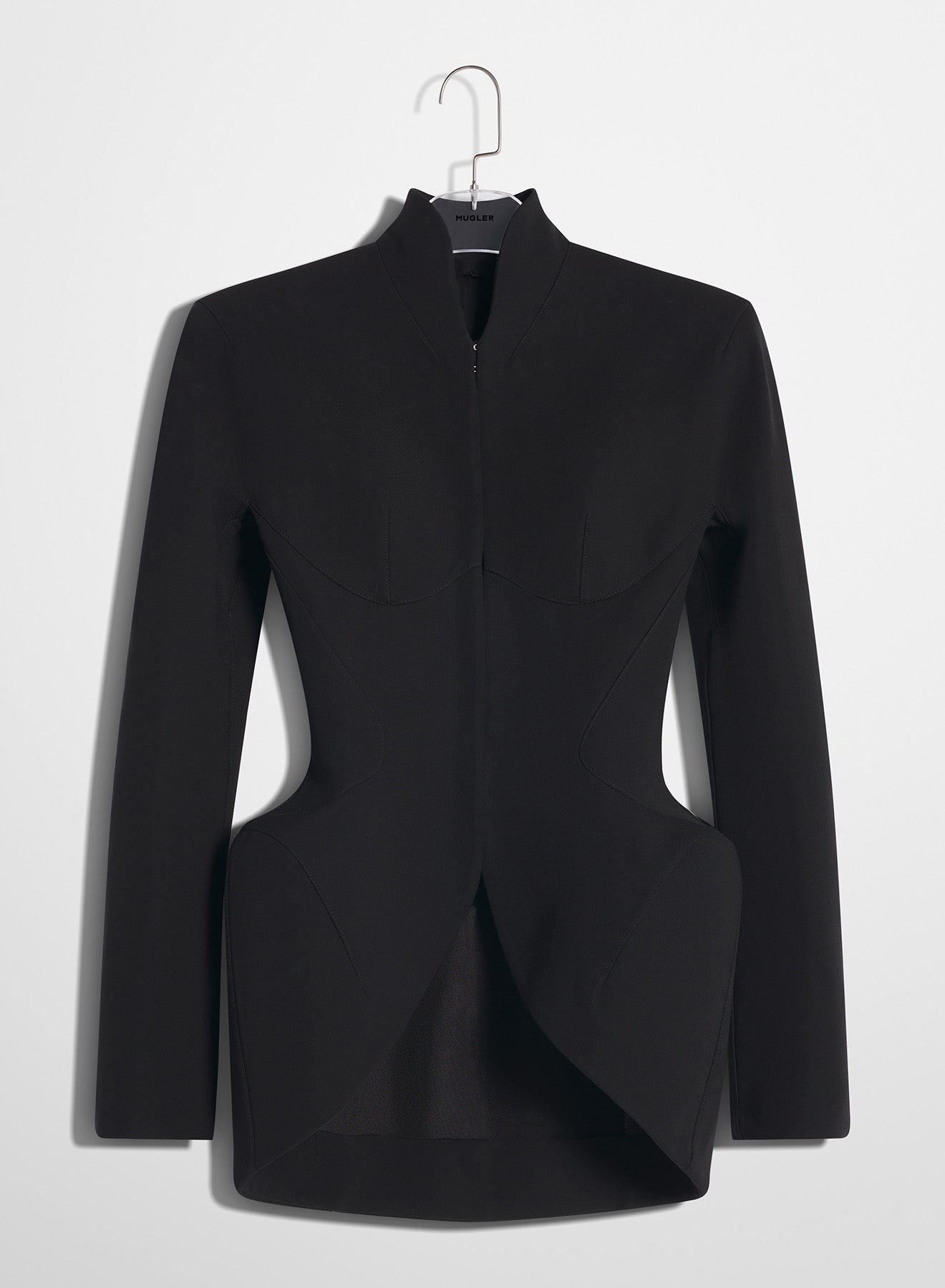 【関税込み】Mugler ブラック Hook & Eye トラウザーズ MUGLER black hook & eye sculptural jacket | REVERSIBLE