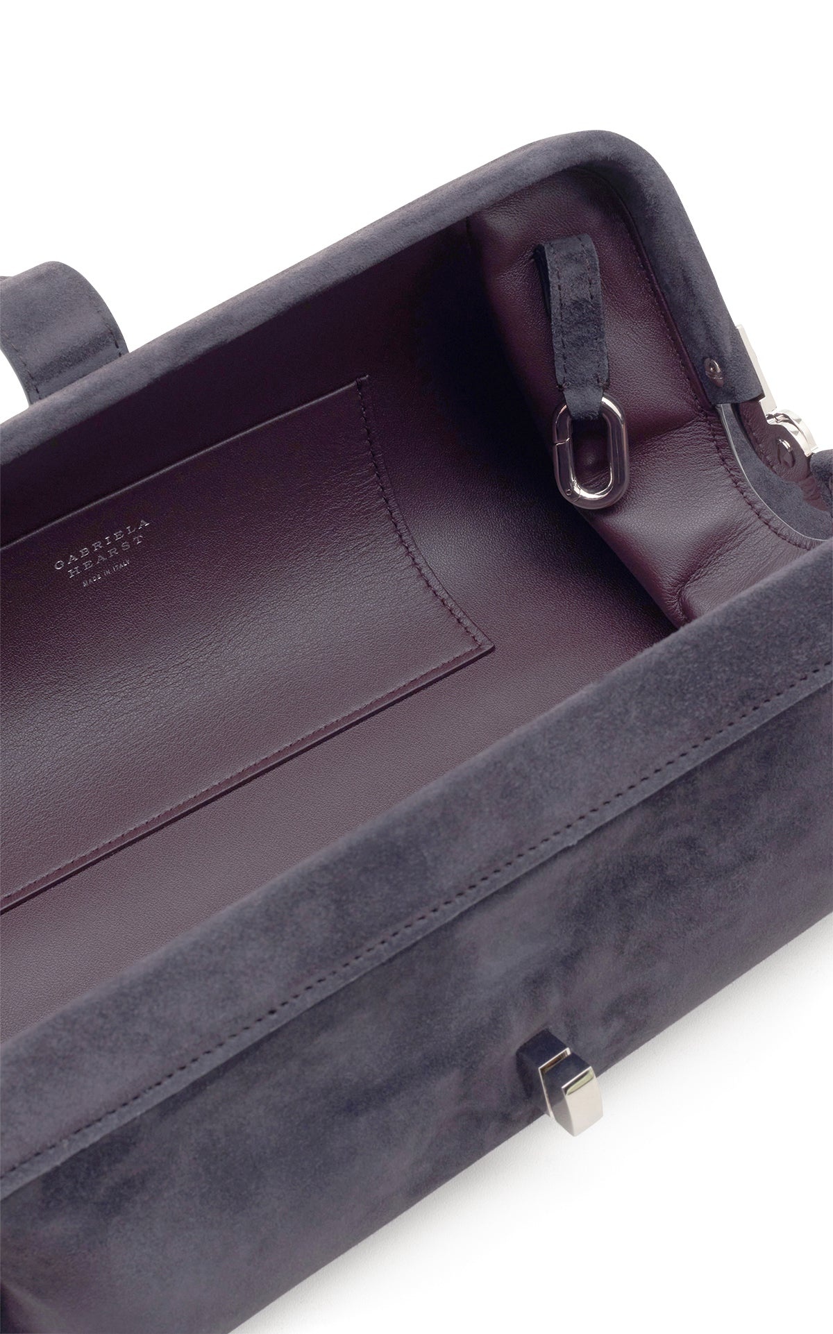 Paola Clutch in Dark Grey Suede - 6