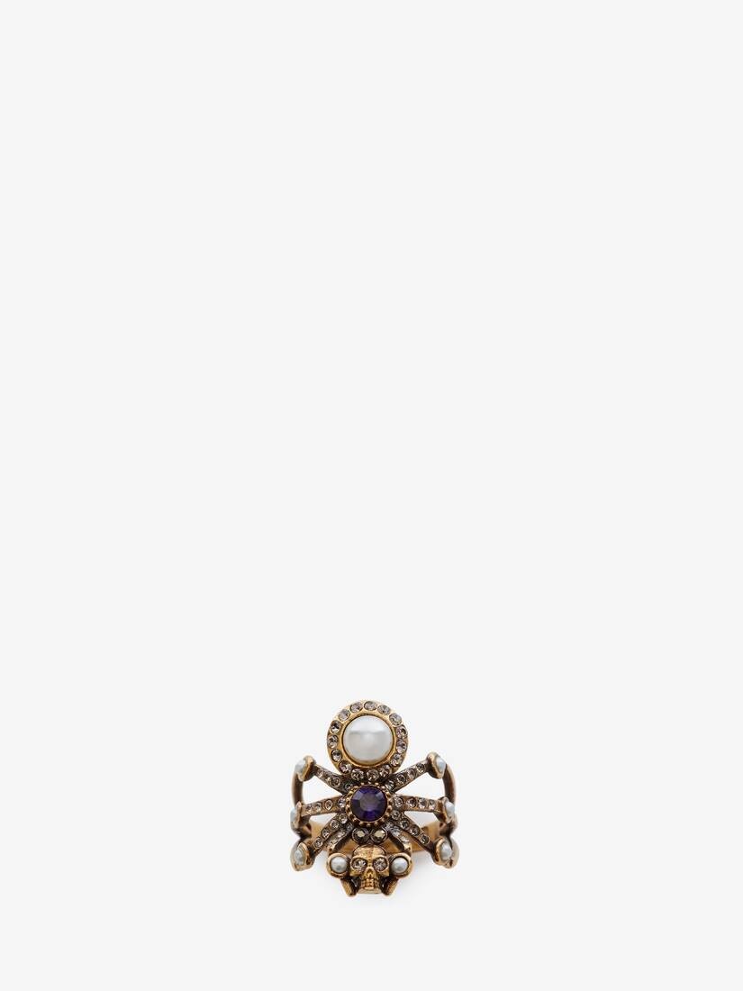Spider Ring in Antique Gold - 3