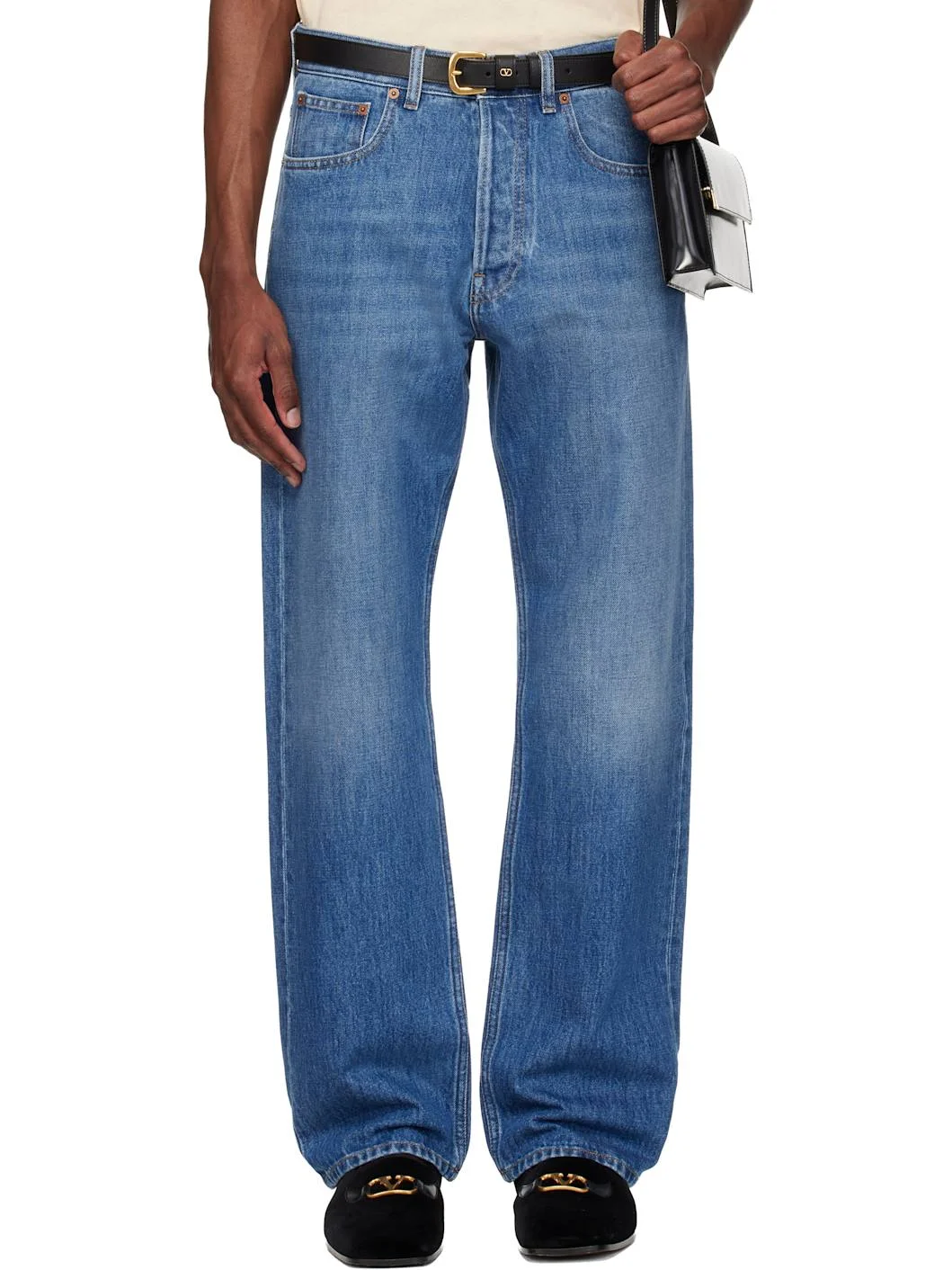 Blue 5 Pocket Jeans - 1