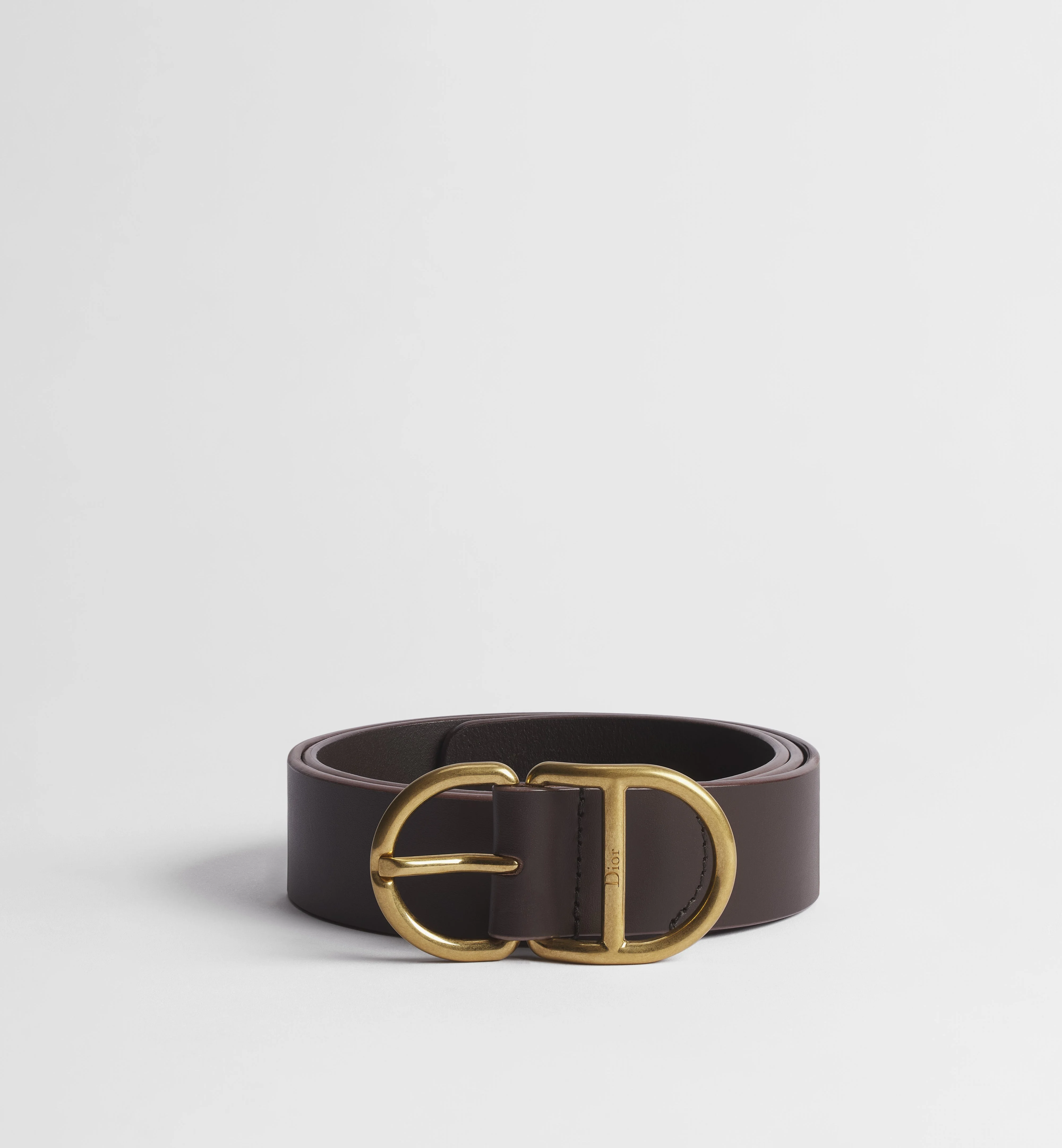 Dior CD Leather Belt Brown Men - 1