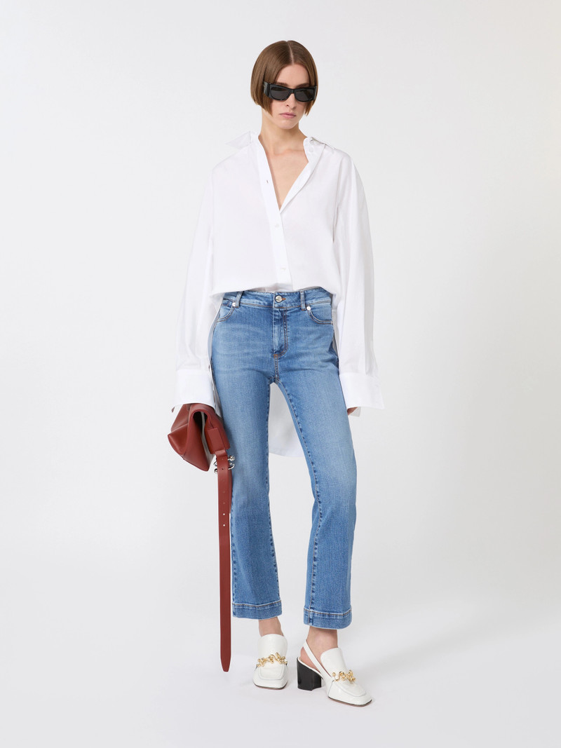 Sportmax Perfect-fit low-rise mini flare trousers - ULTRAMARINE outlook