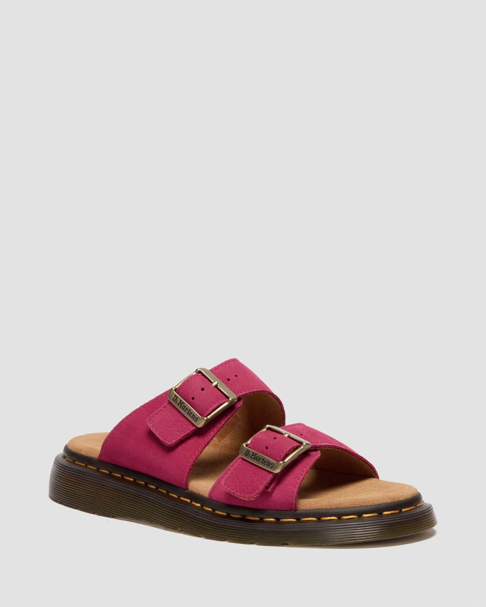Josef Nubuck Leather Slide Sandals - 5