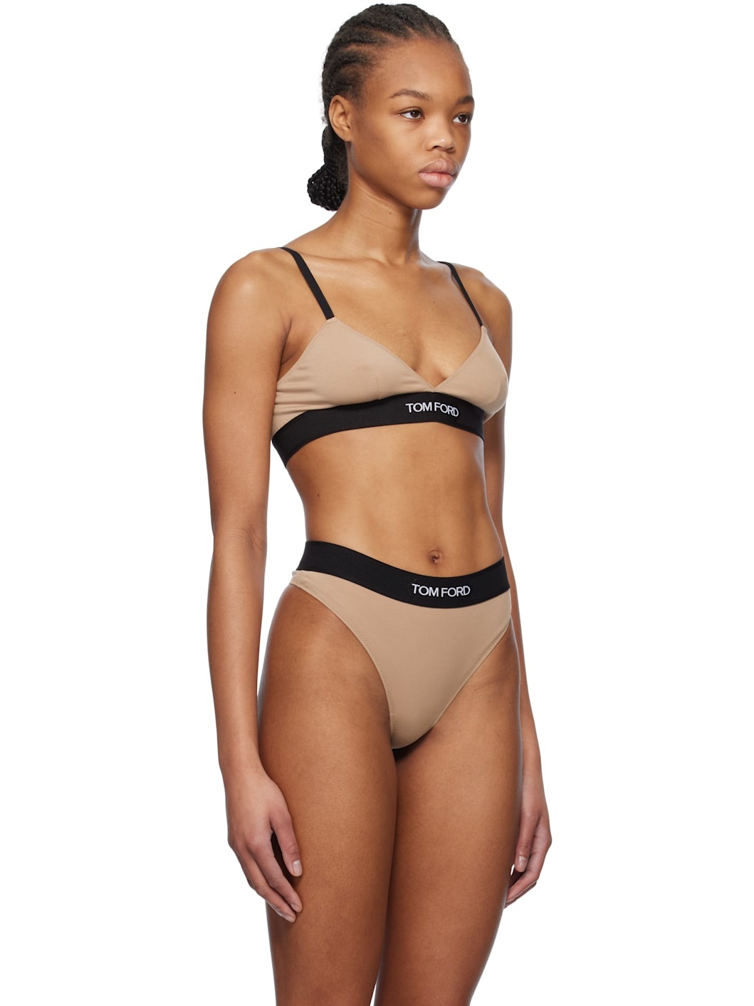 Beige Modal Signature Bra - 2