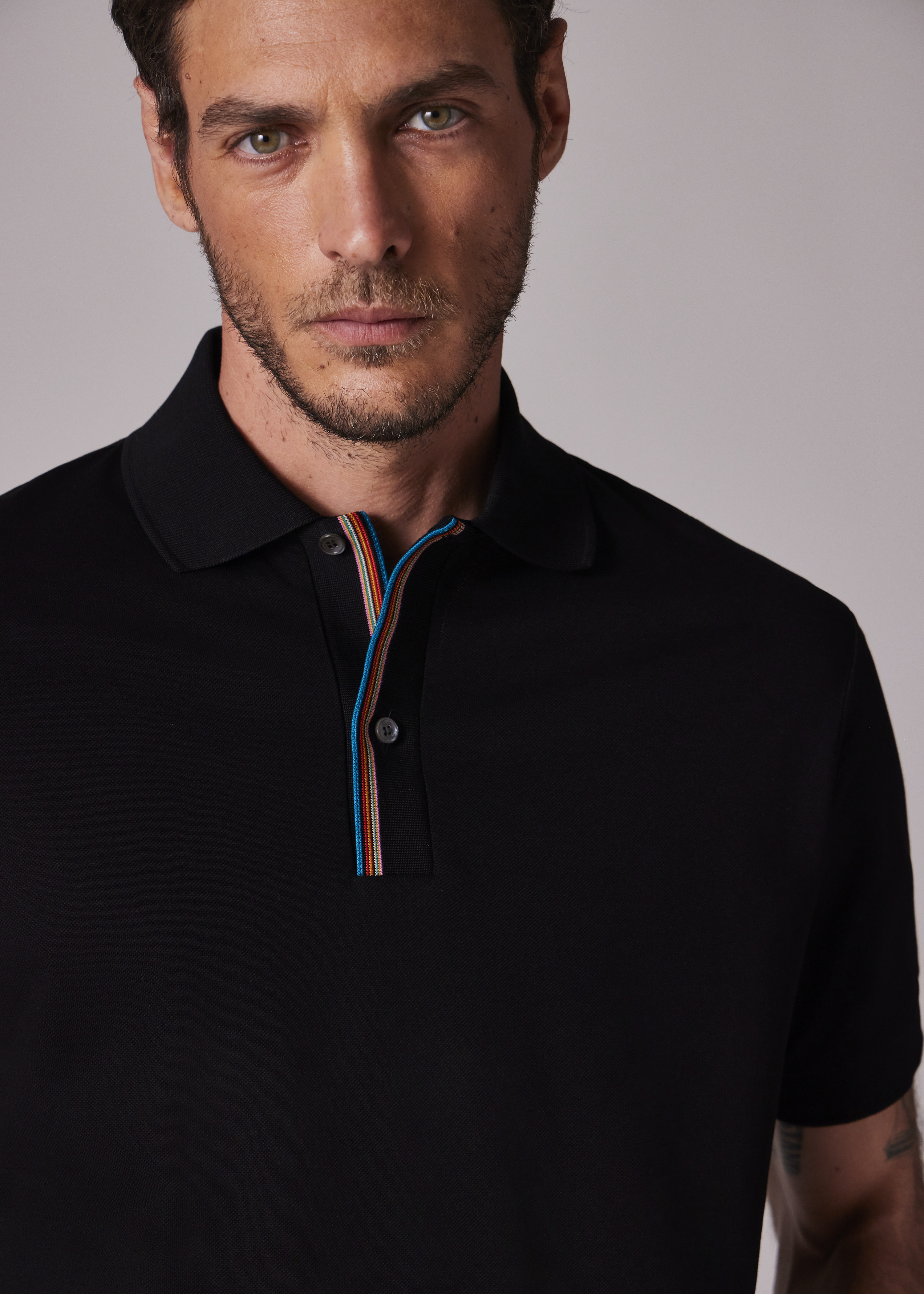 'Signature Stripe' Trim Polo Shirt - 5