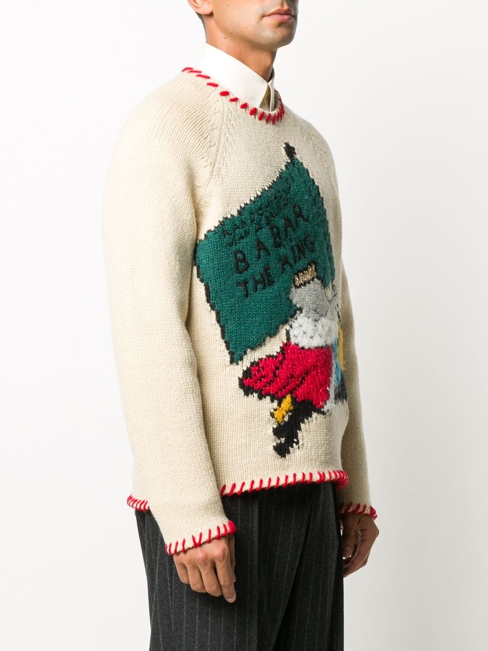 intarsia Babar motif jumper - 1