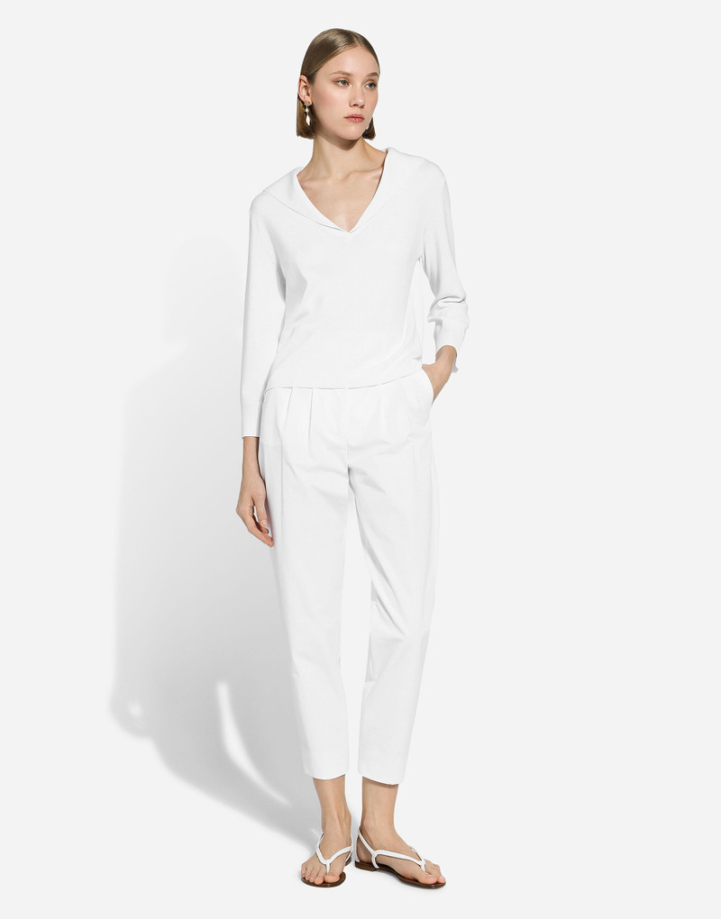Viscose sweater with sailor collar 7