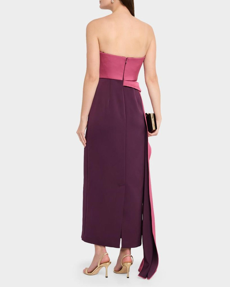 Diane Strapless Draped Gown 3