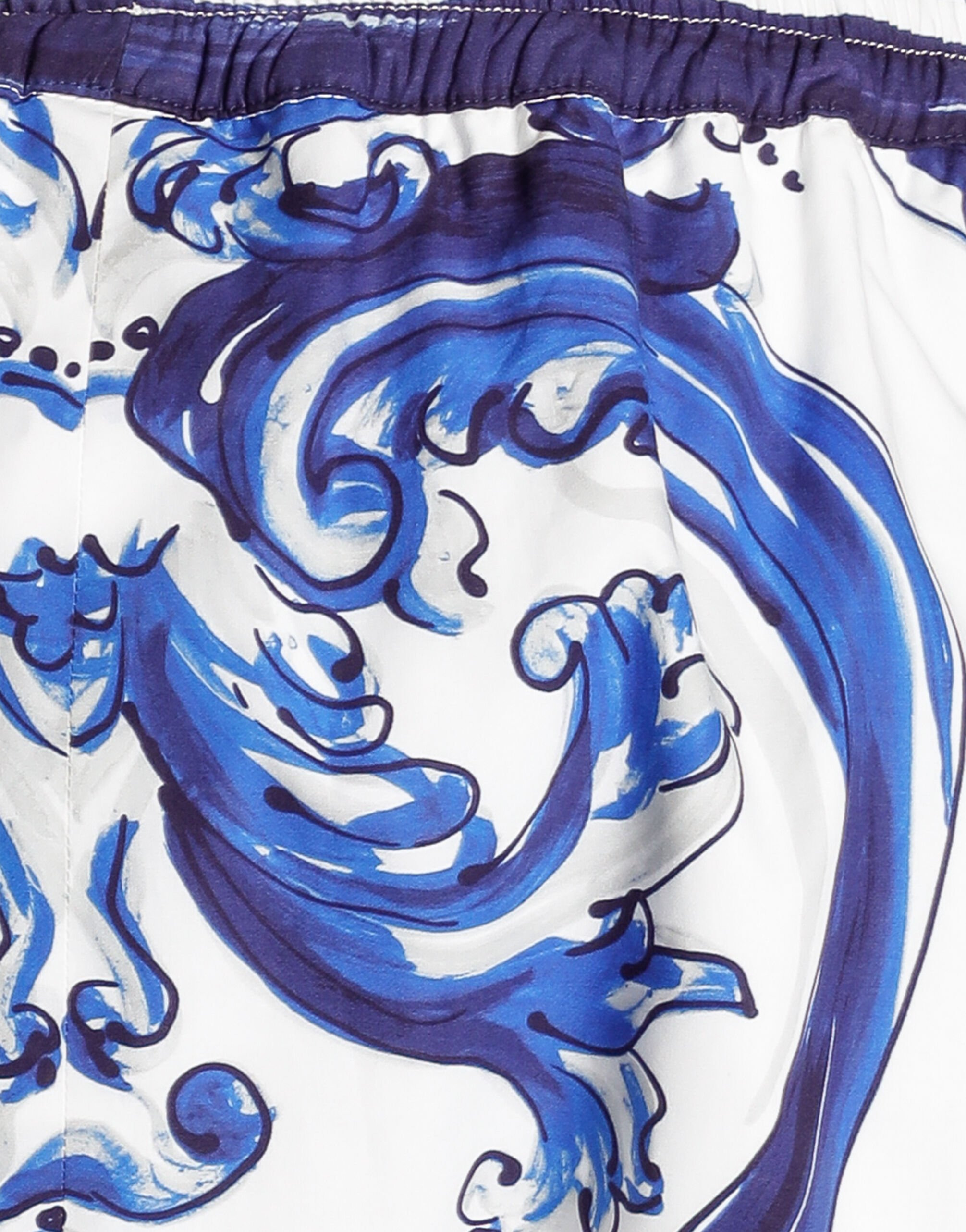 Majolica-print poplin shorts - 4