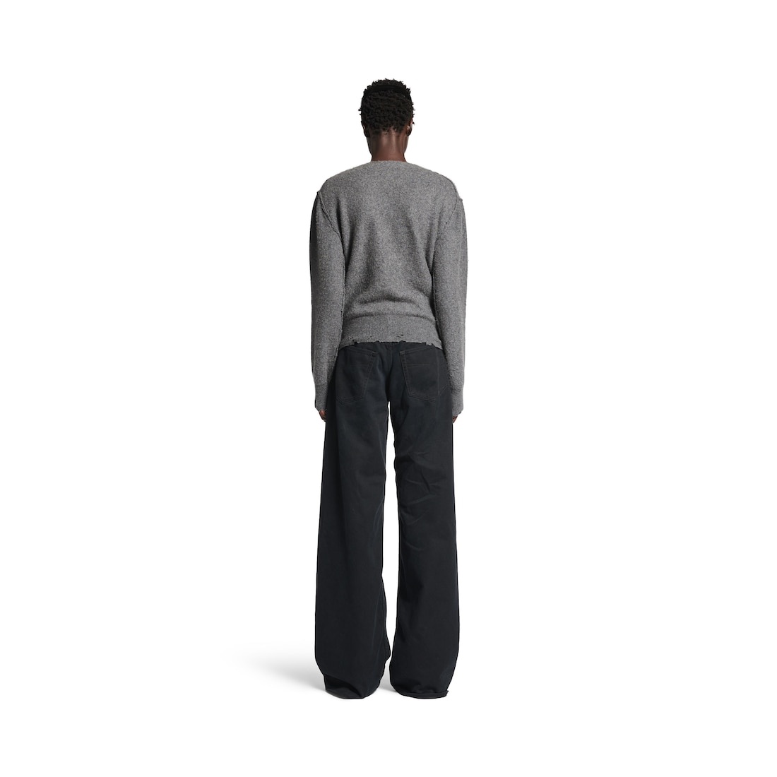 Women's Inside-out Cardigan in Grey - 4