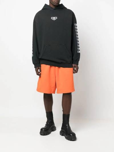 BALENCIAGA BB-embroidered oversized hoodie outlook