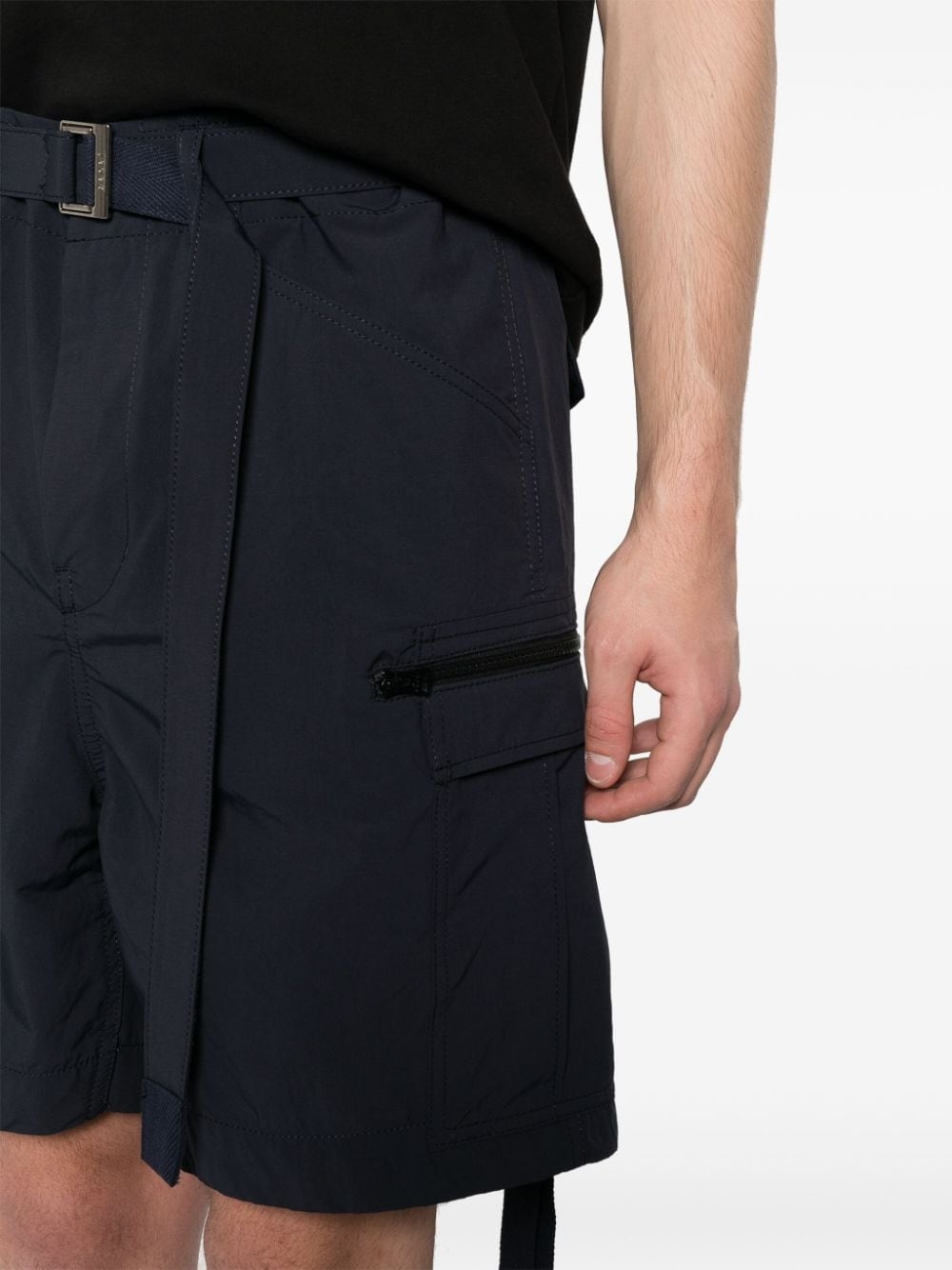 taffeta cargo shorts - 5