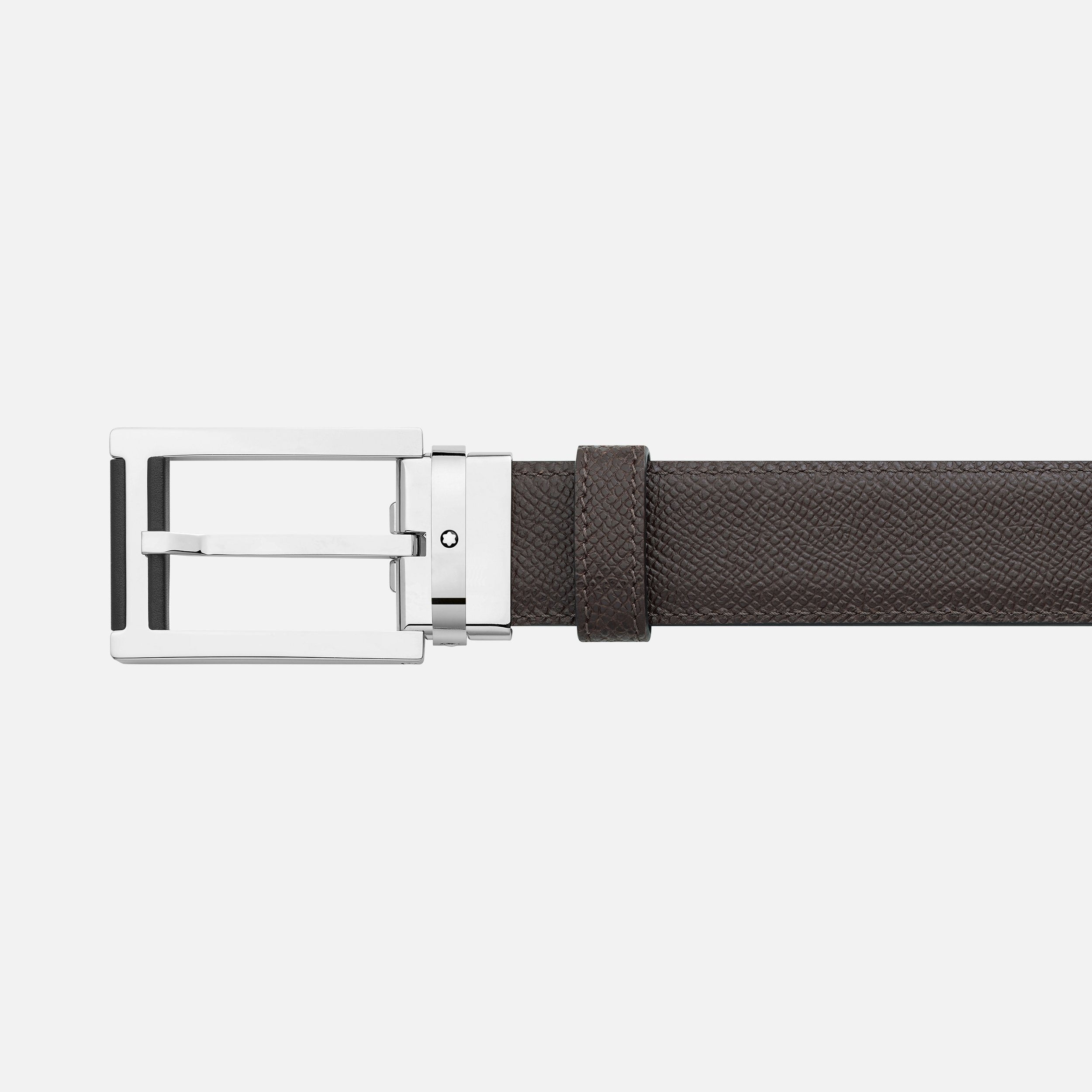 Black/brown 30 mm reversible leather belt - 3