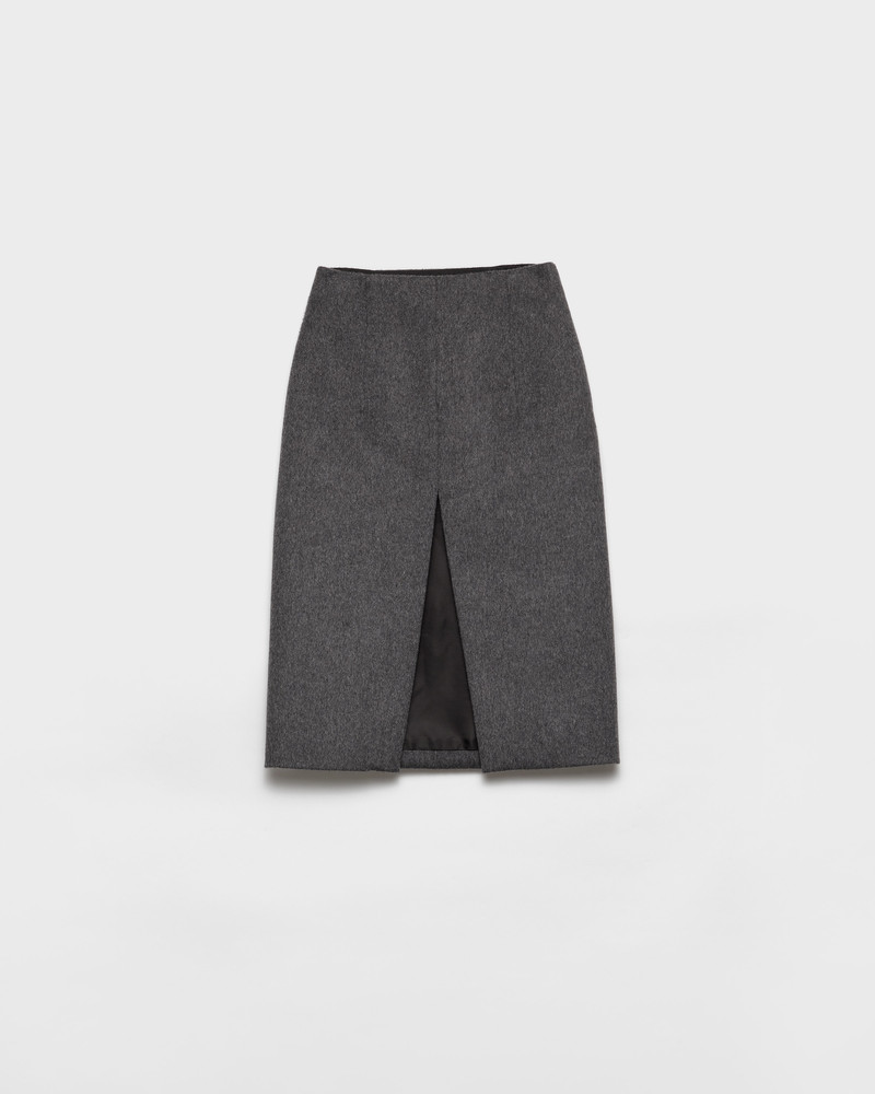 Loden fabric pencil skirt 1