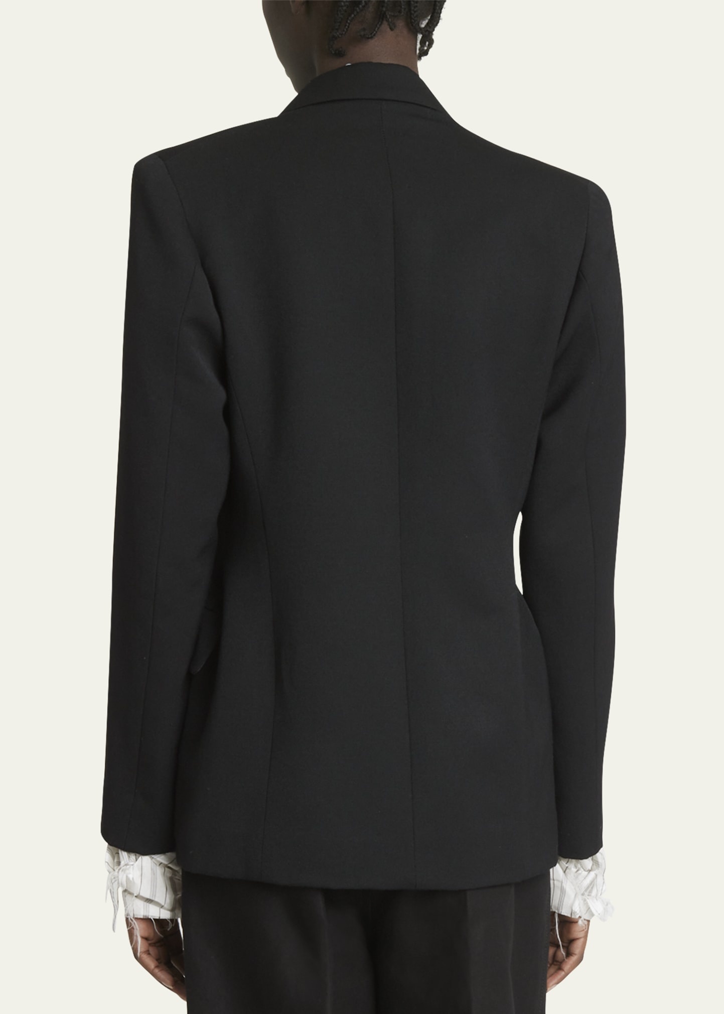 Double-Breasted Wool Blazer - 3