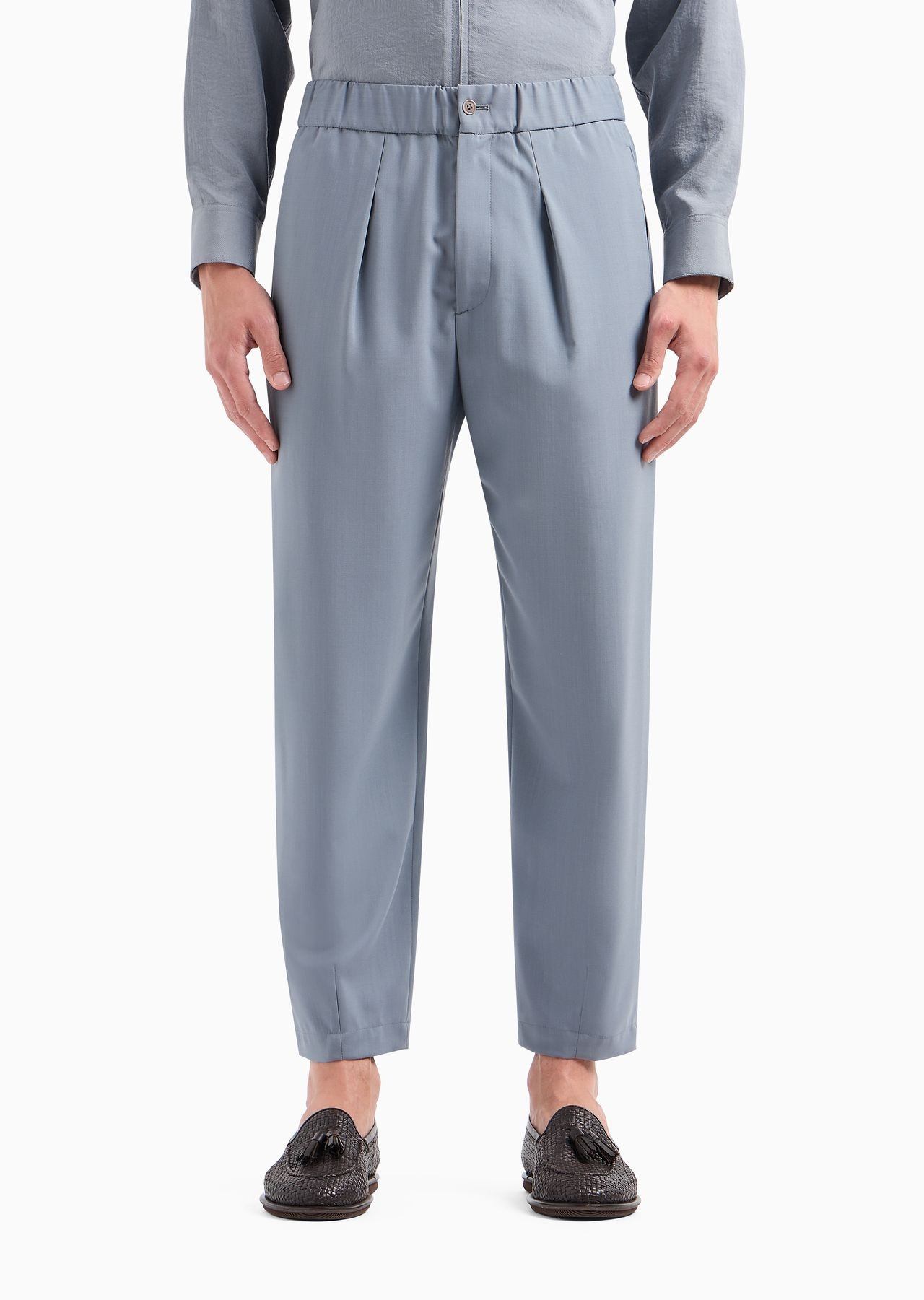 ASV single-pleat viscose and wool trousers - 2