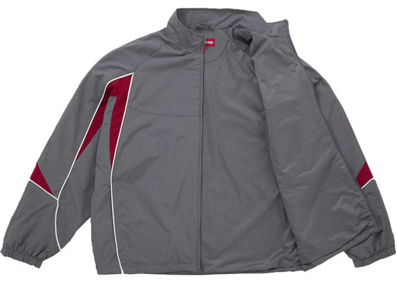 Supreme Supreme Contrast Piping Track Jacket Grey outlook