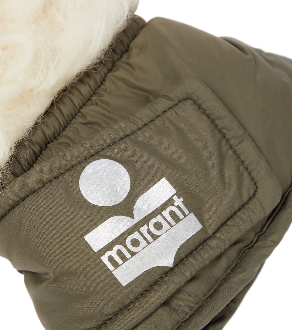 【Isabel Marant】 Naerka shearling-paneled ISABEL MARANT Naerka Shearling-Paneled in Beige | endource