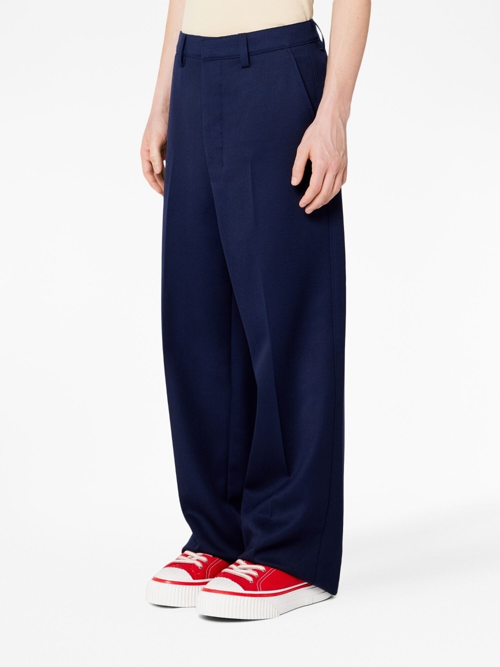 tailored-cut virgin wool trousers - 4