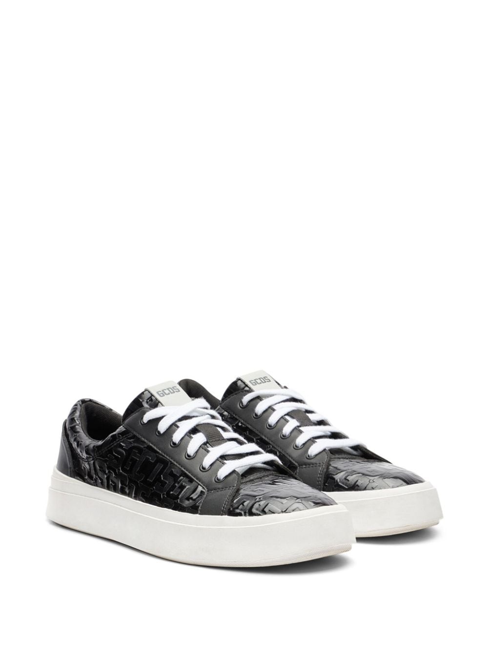 patent-monogram sneakers - 2