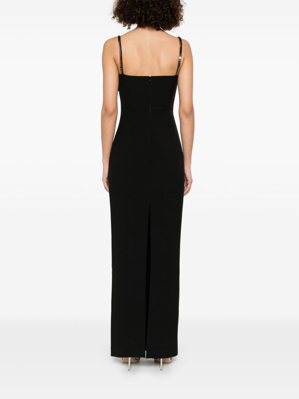 embellished crepe gown - 4