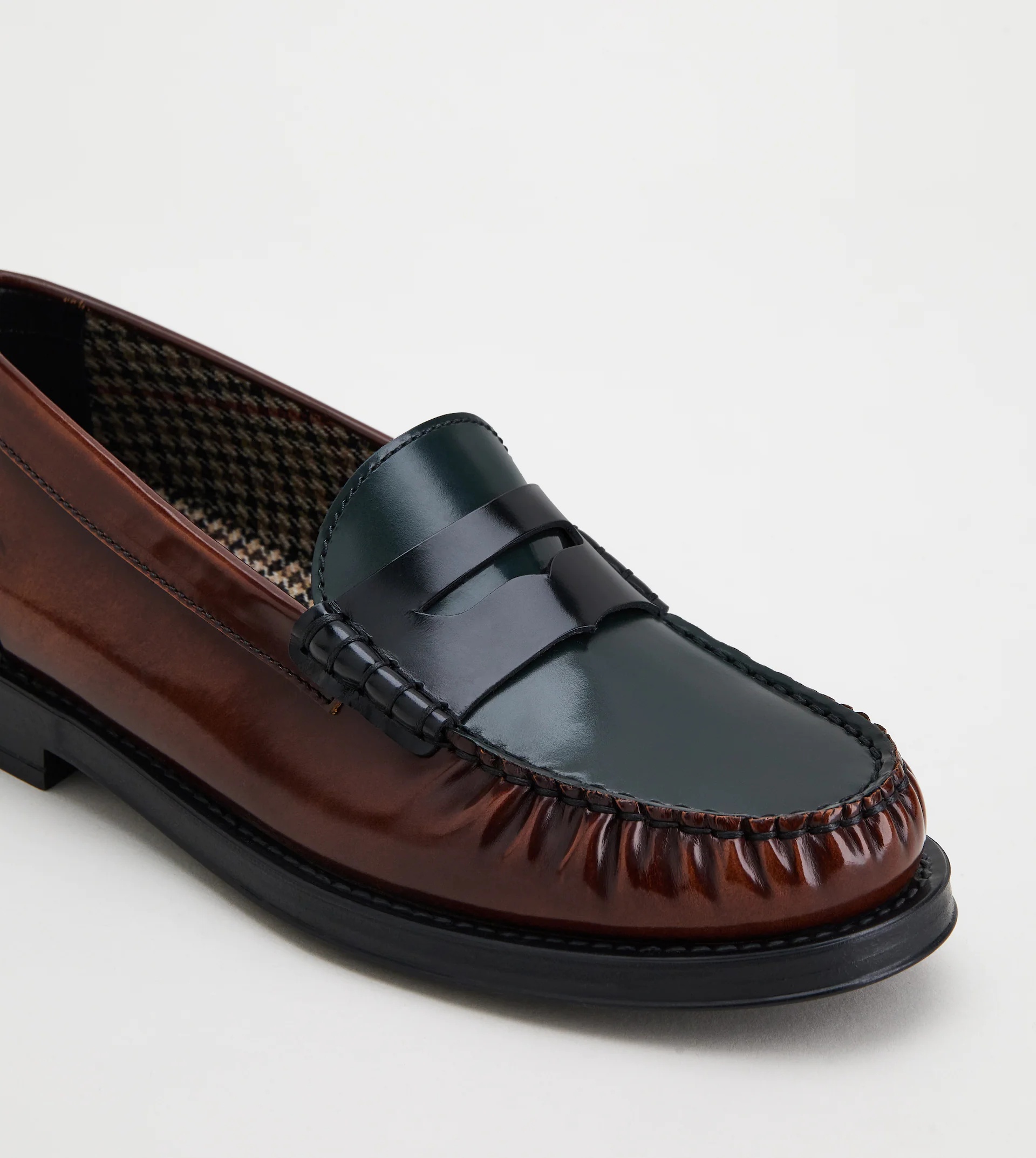 LOAFERS IN LEATHER - BLACK, BROWN - 7