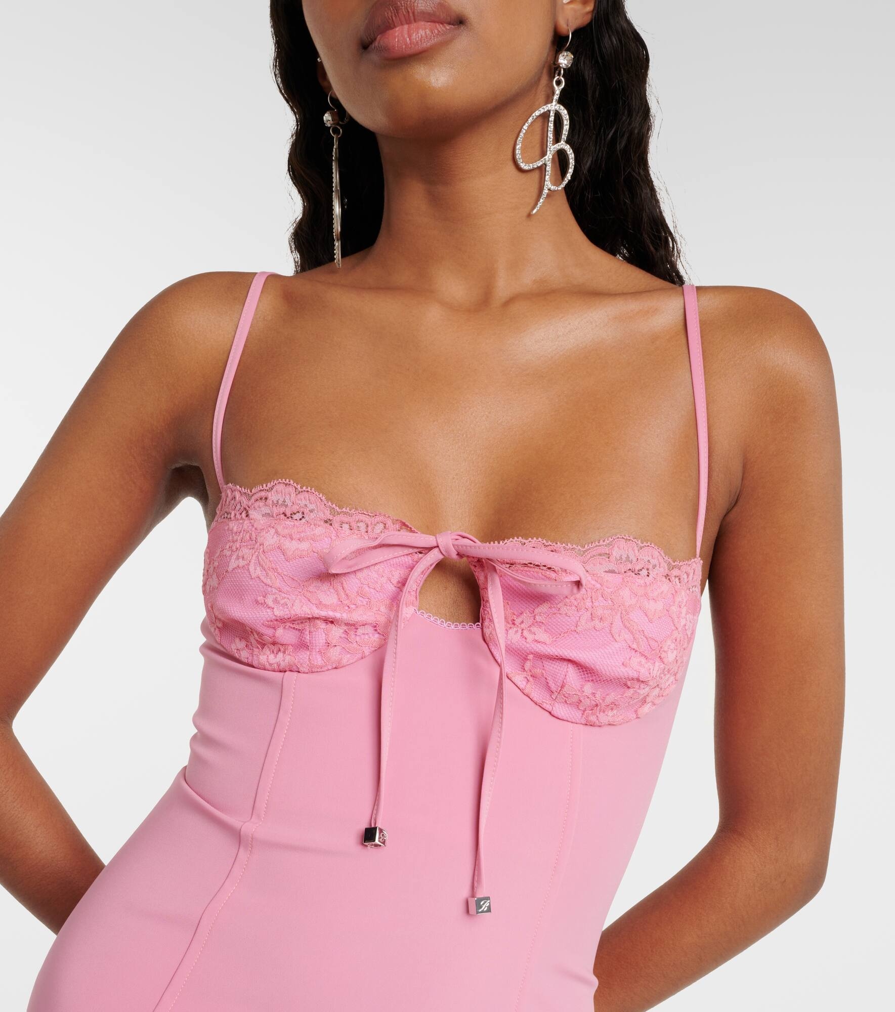 Lace-trimmed minidress - 4
