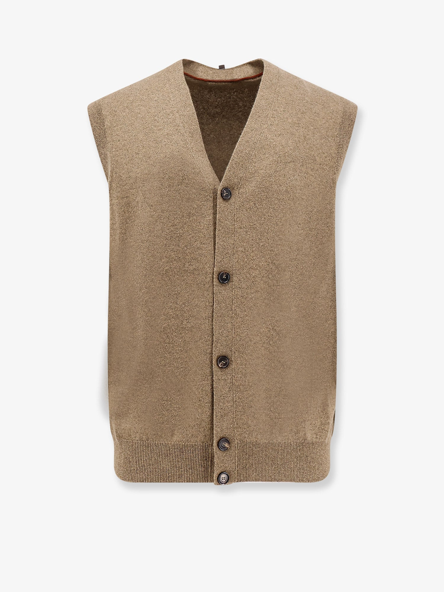 CASHMERE SLEEVELESS CARDIGAN - 1