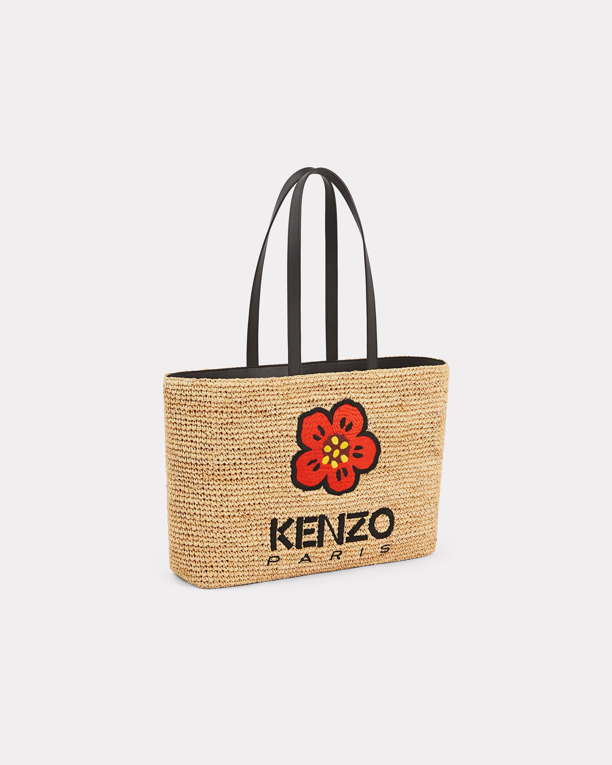 Large raffia tote bag - 1