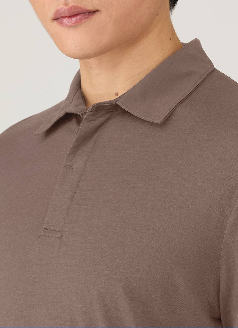 Long Sleeve Ultra‑Fine Merino Polo Shirt 6