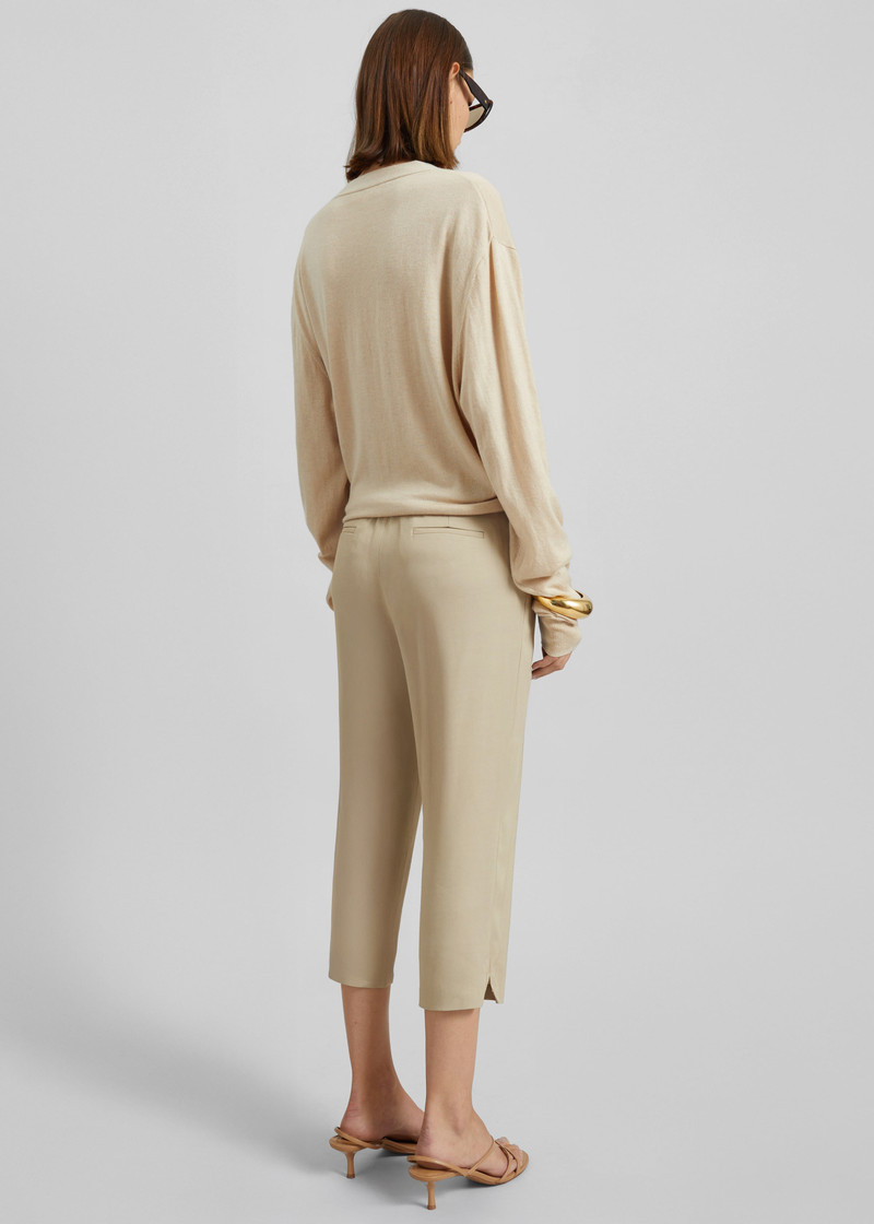 Zina V-Neck Cardigan - Beige 7