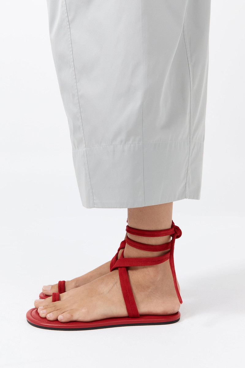 Tie Up Flat - Rosso 4