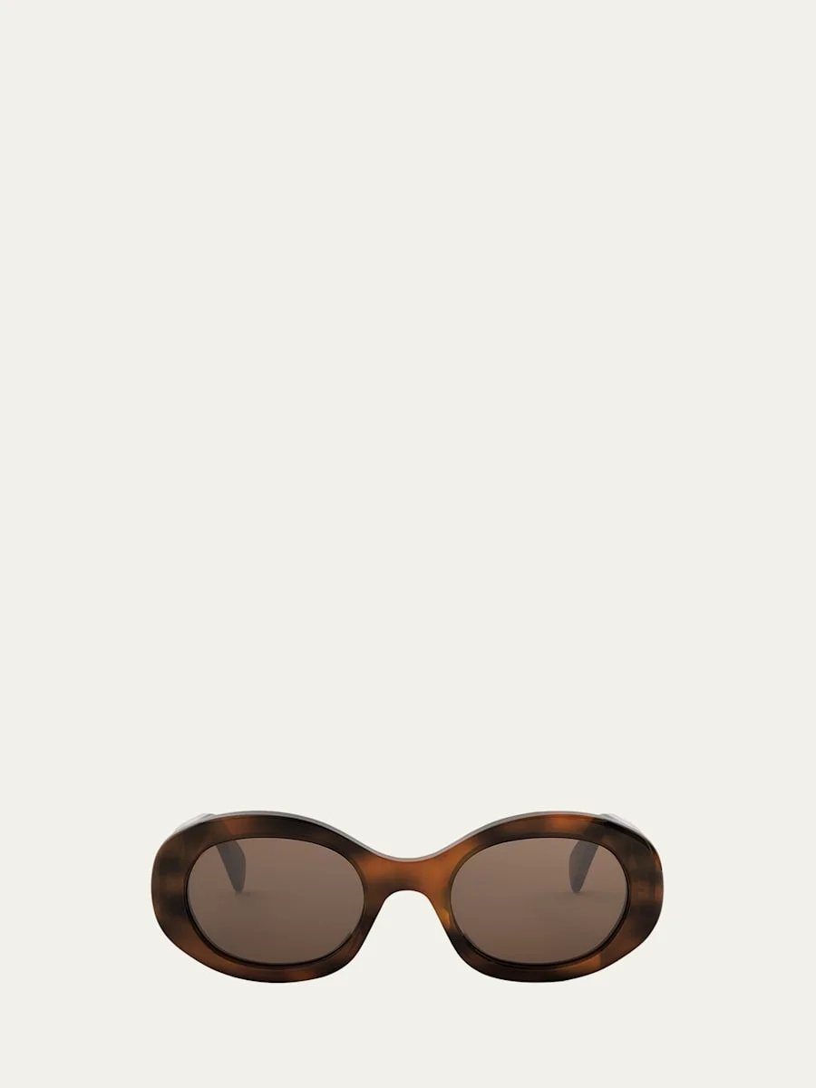 Triomphe Acetate Oval Sunglasses - 1