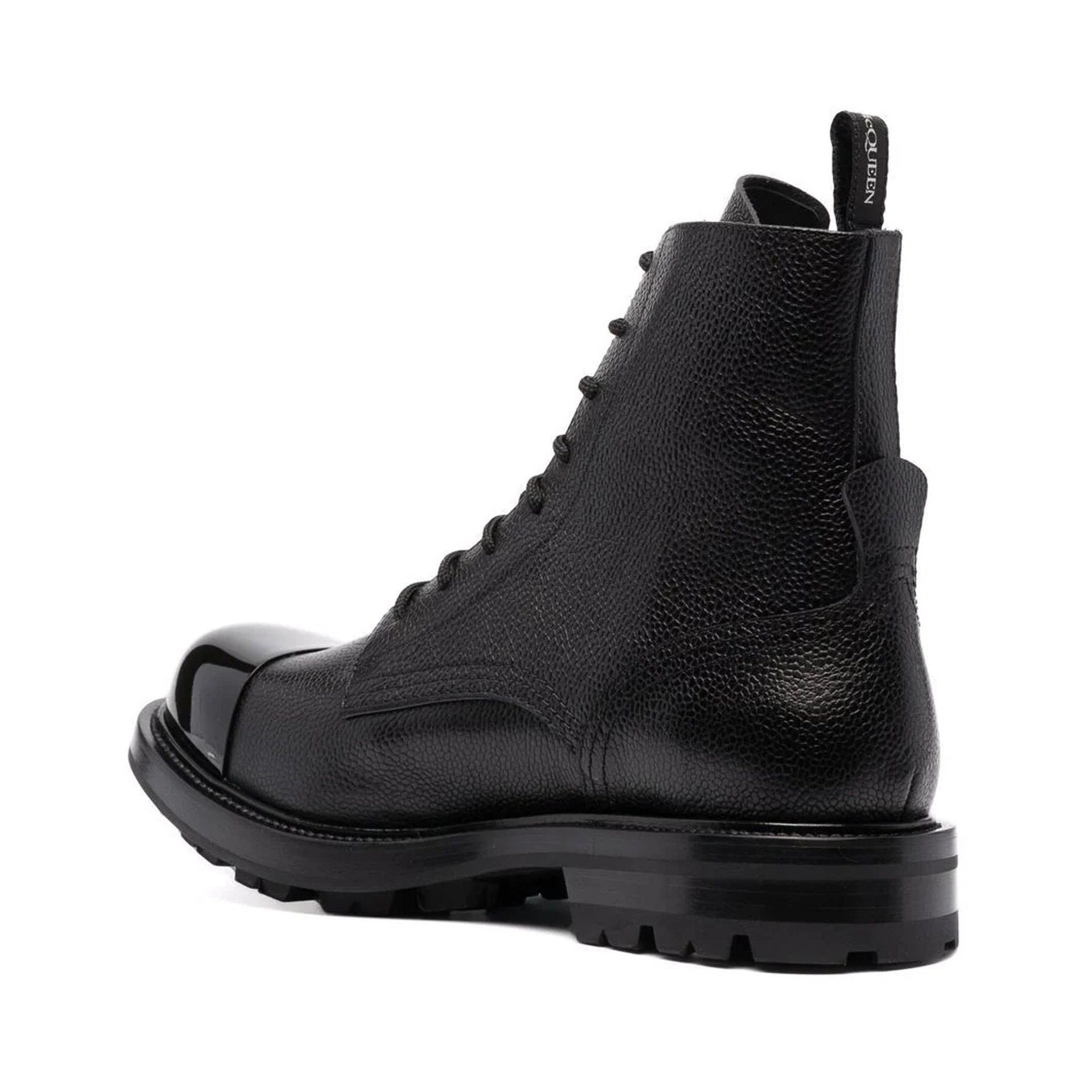 Alexander Mcqueen Leather Lace Up Boots Men - 3