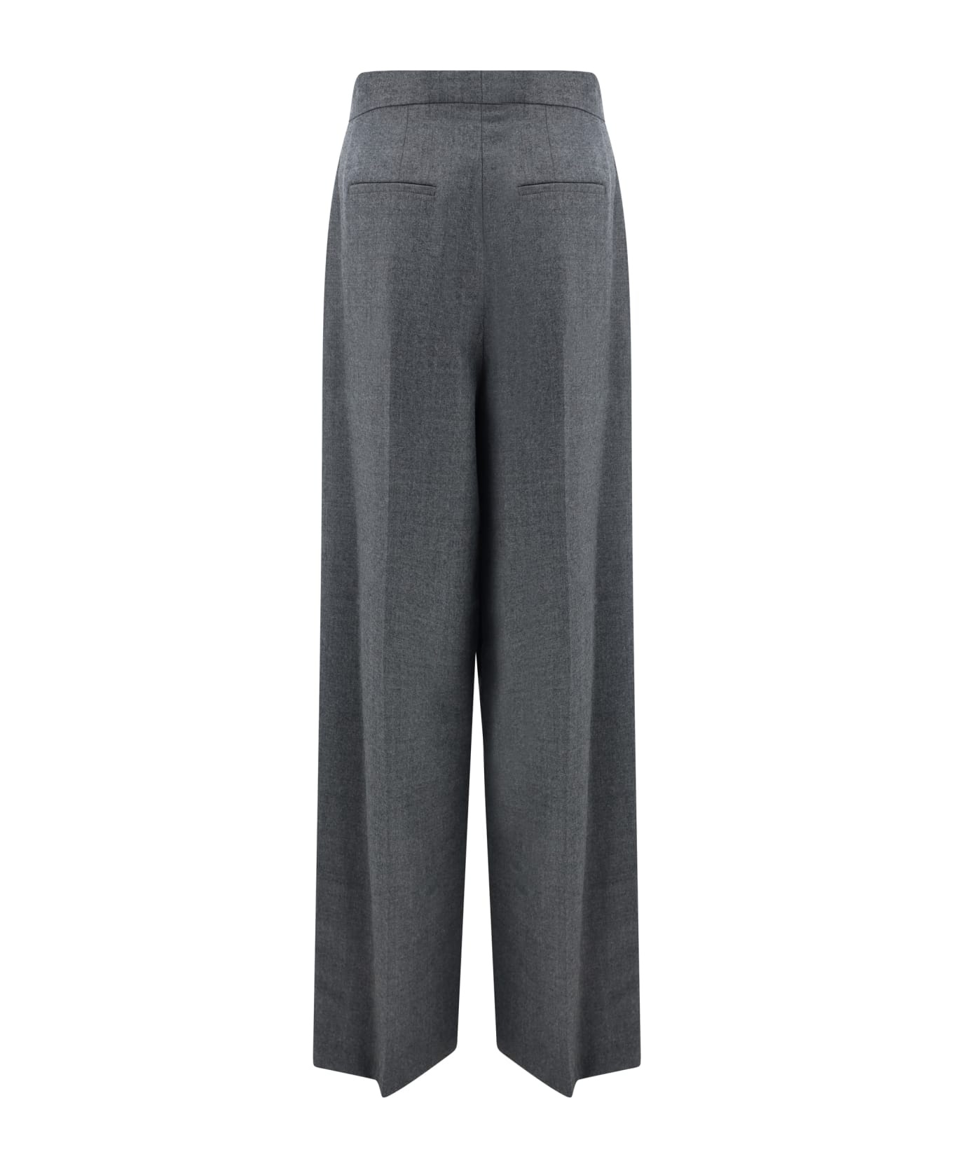 Wool Palazzo Trousers - 2