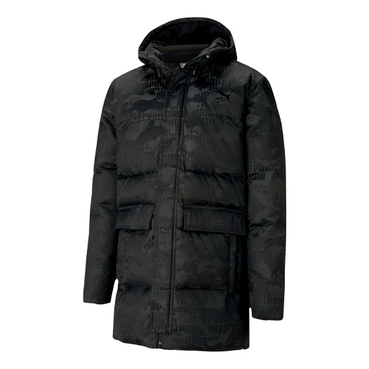 PUMA Camo Long Down Jacket 'Black' 585502-01 - 1