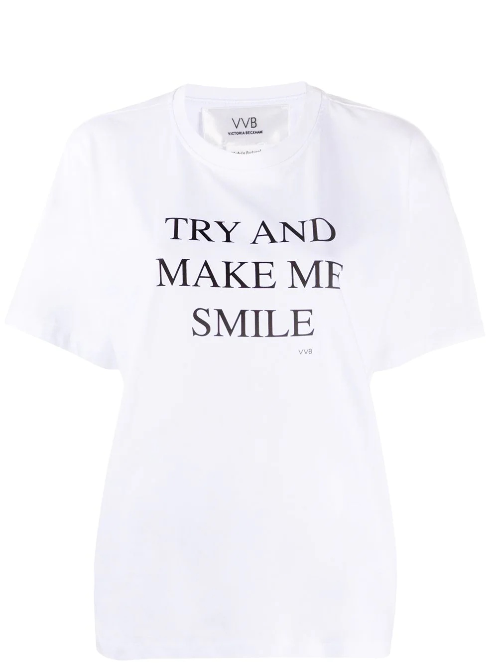 'try and make me smile' slogan t-shirt - 1